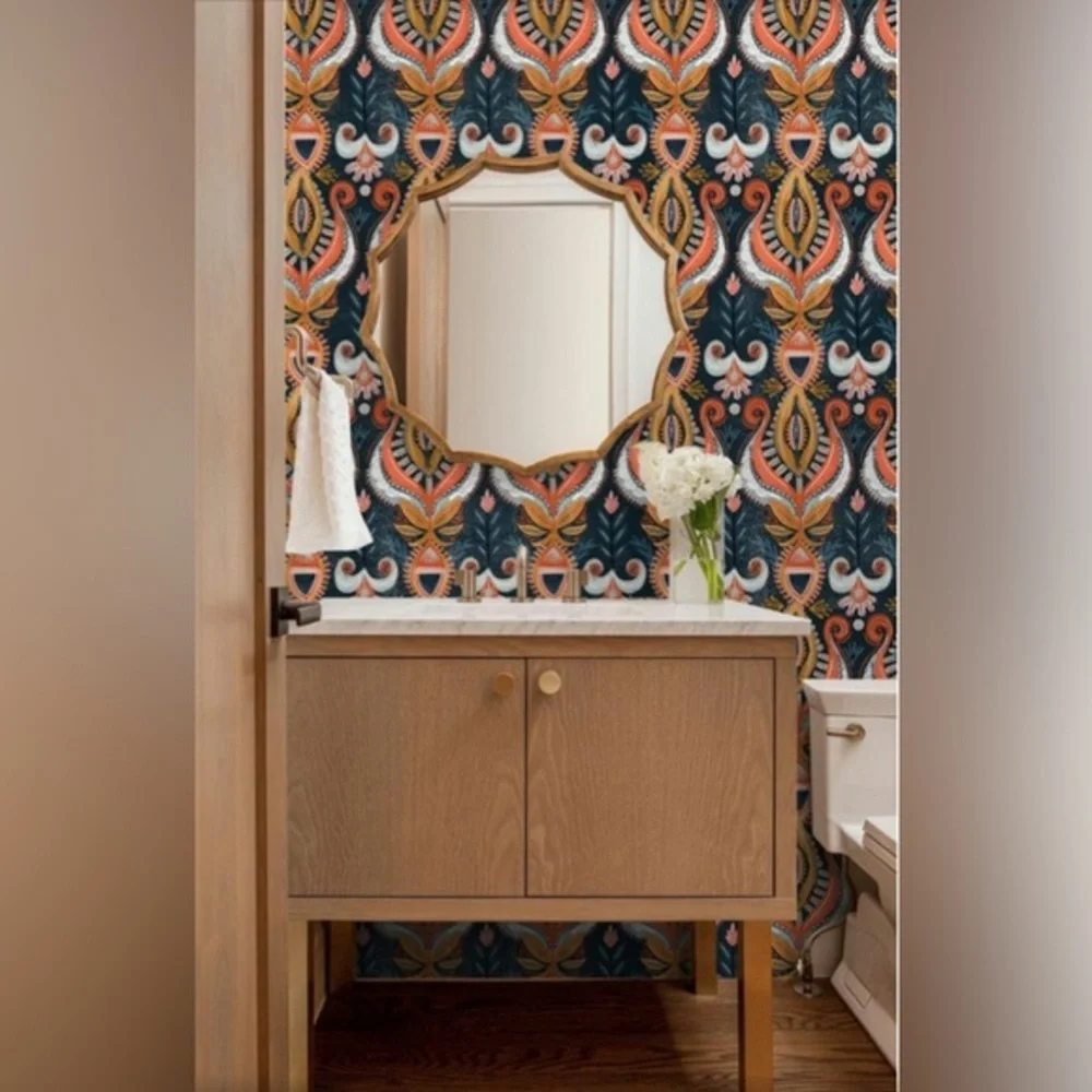 HAOKHOME Vintage Peel and Stick Wallpaper Floral Boho Wall Paper Removable
